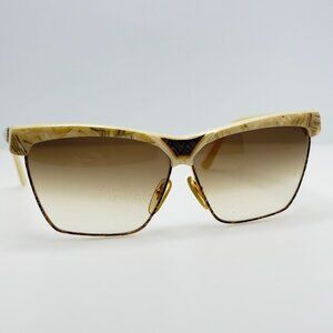 Laura Biagiotti Sunglasses Vintage Retro Pearl Gold